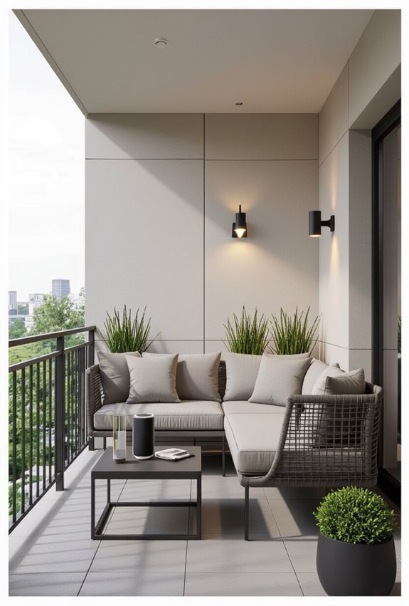 voice controlled ambient lighting and speakers