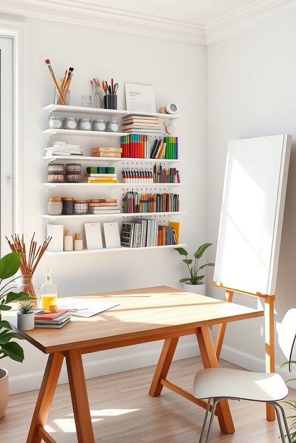 wall mounted art organization solutions