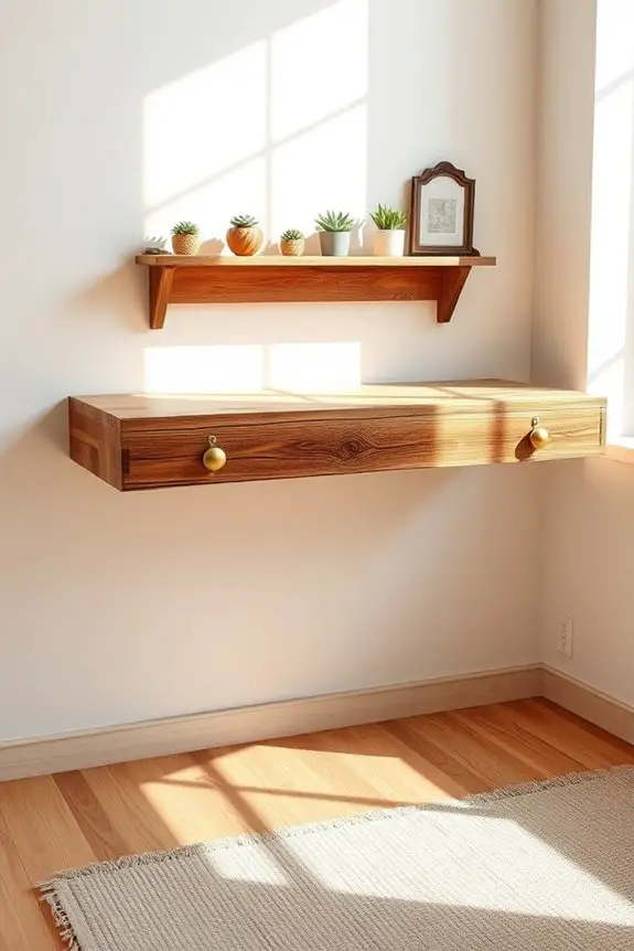 wall mounted desk transformation project