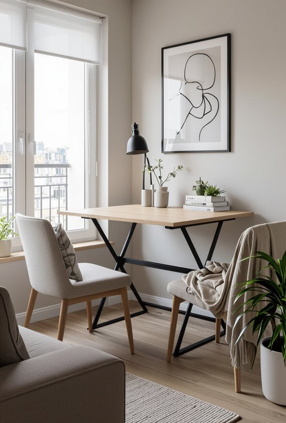 wall mounted fold down dining table