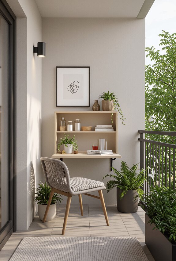 wall mounted fold down workstation