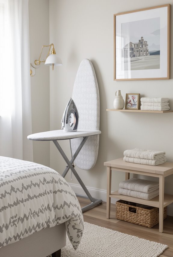 wall mounted foldaway ironing station
