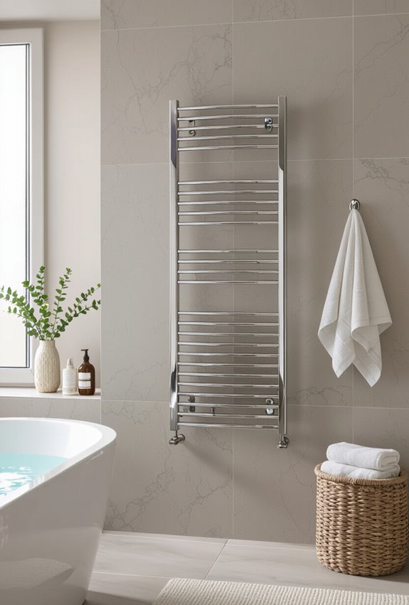 wall mounted heated towel cabinet