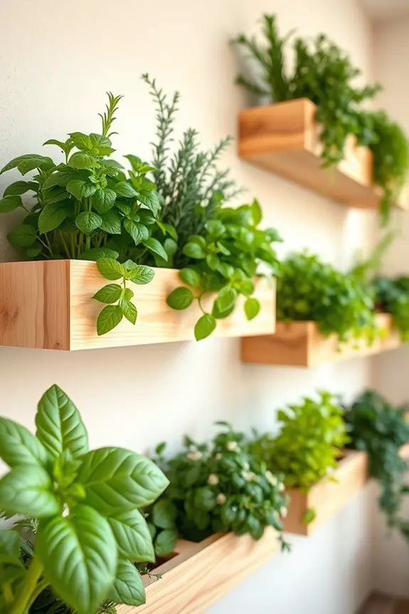 wall mounted indoor herb garden