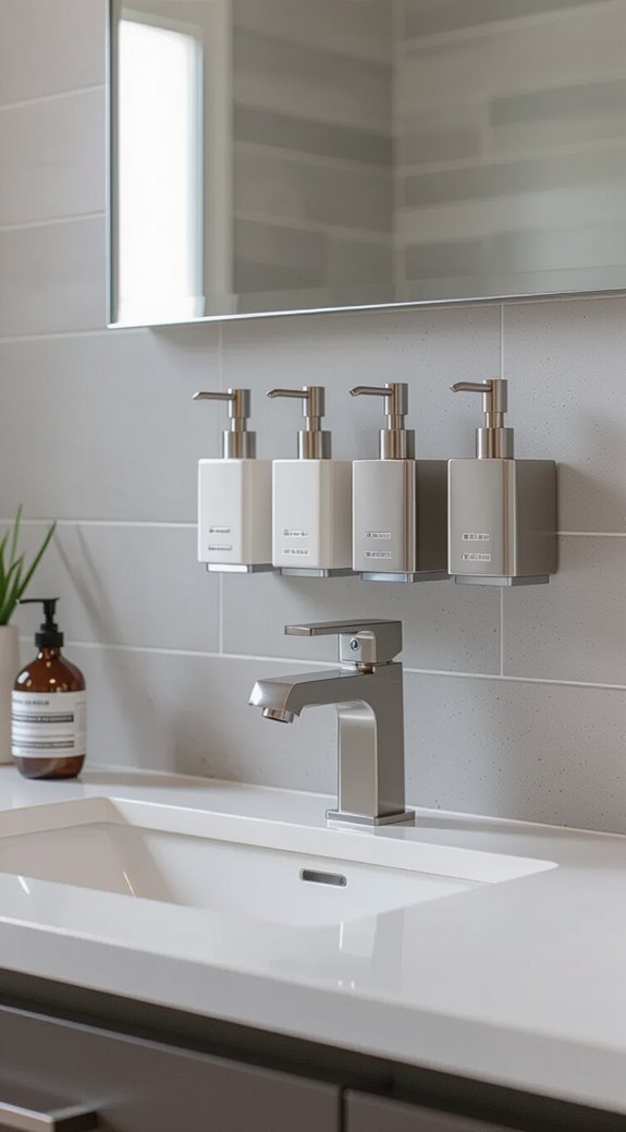 wall mounted soap dispenser system