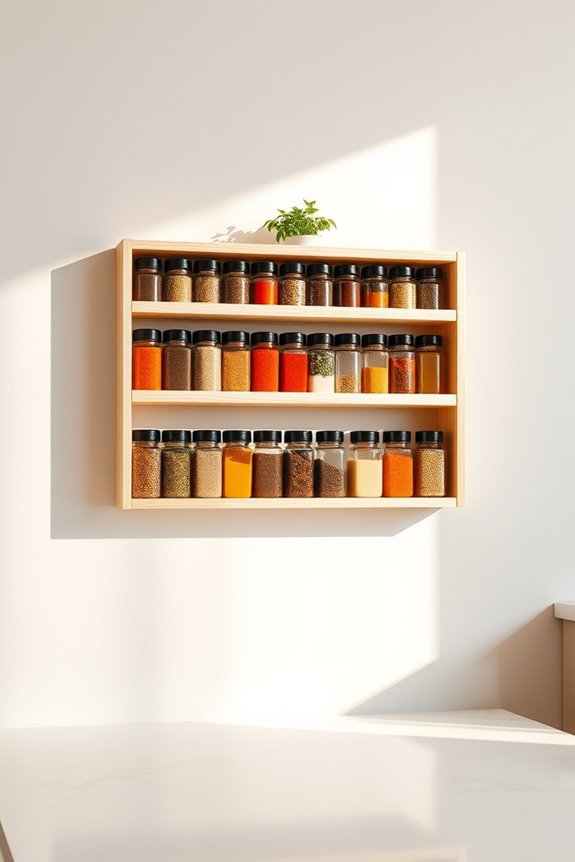wall mounted spice organization solution