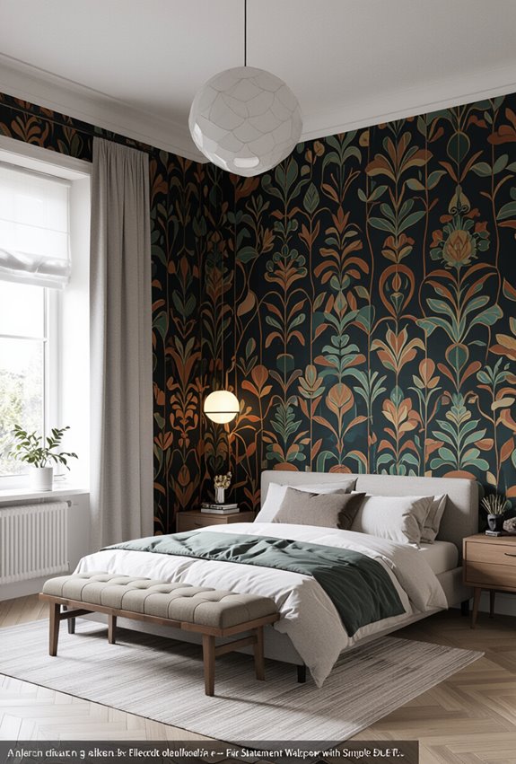 wallpaper focal simple furnishings