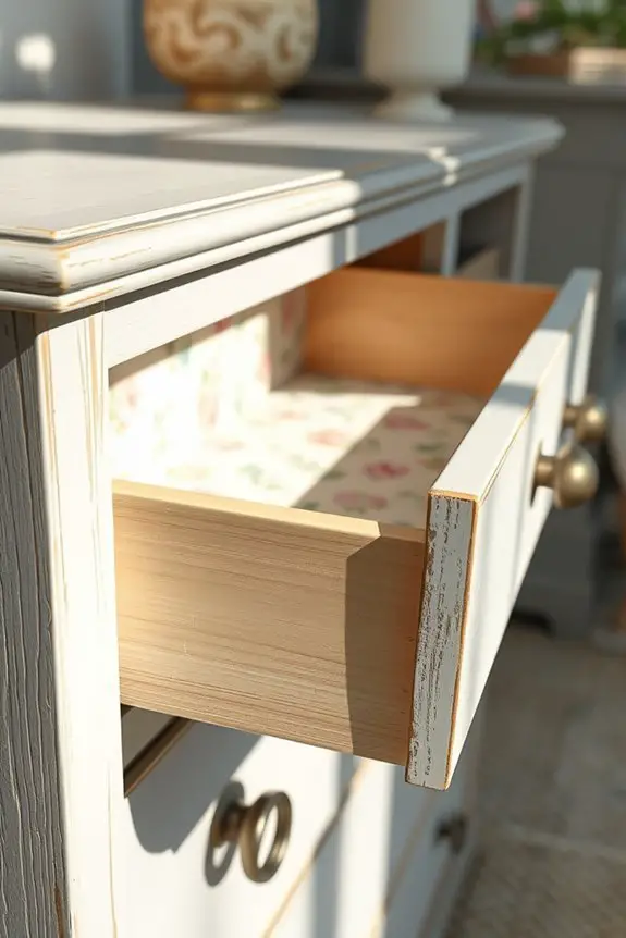 wallpapering drawer interiors creatively
