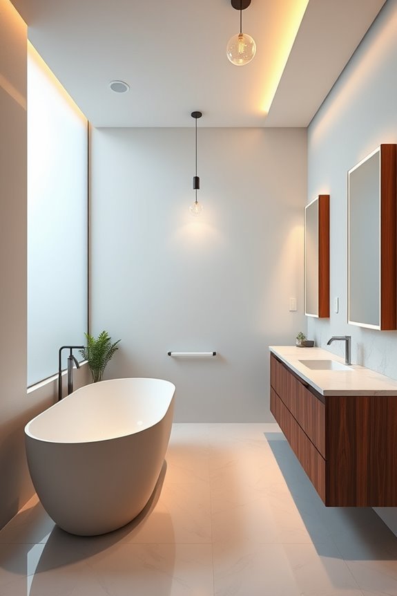 warm and cool lighting blend