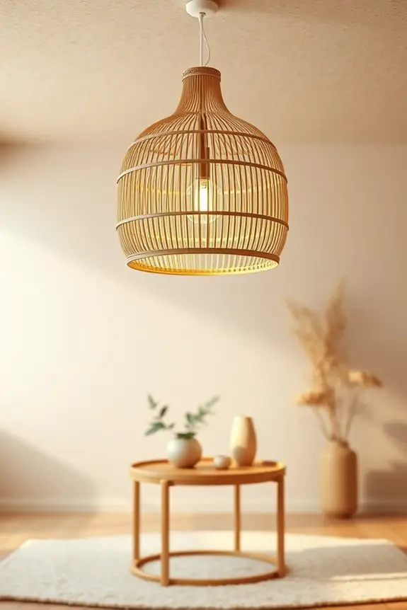 warm bamboo light fixtures