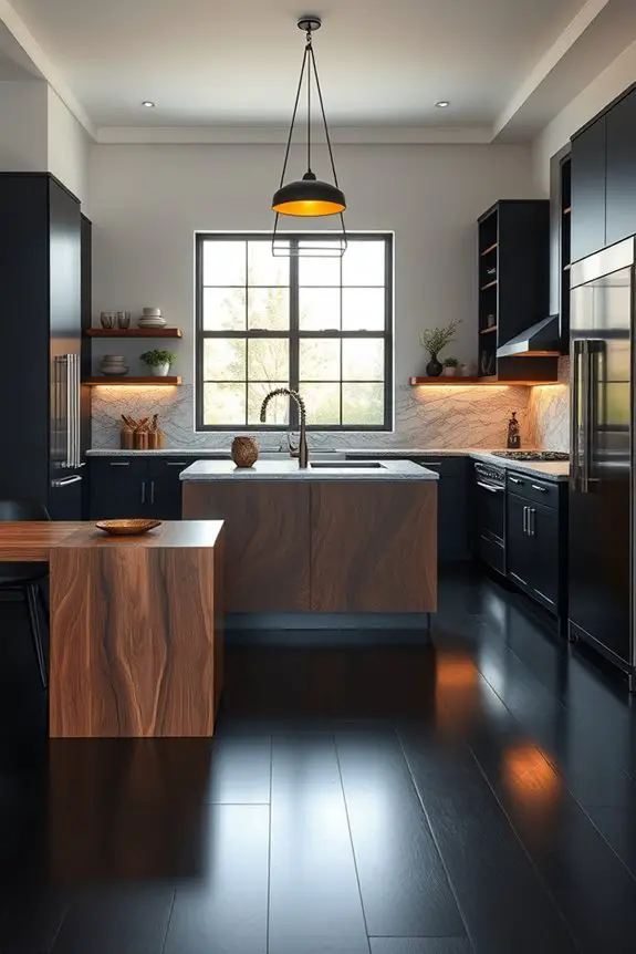 warm black wood combinations