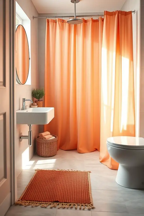 warm color bathroom transformation