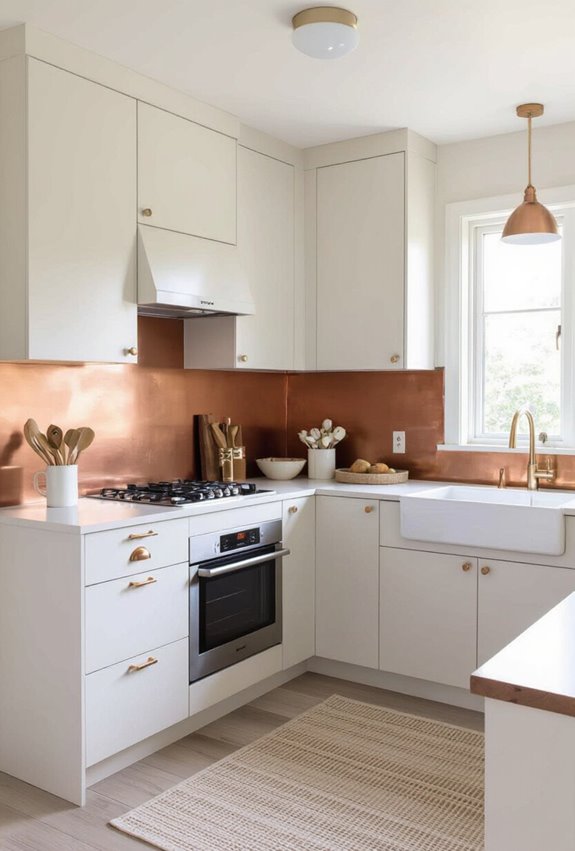 warm coppery bronze kitchen