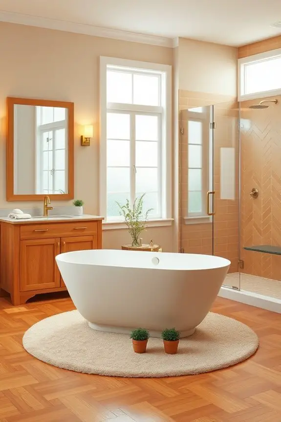 warm cozy bathroom atmosphere