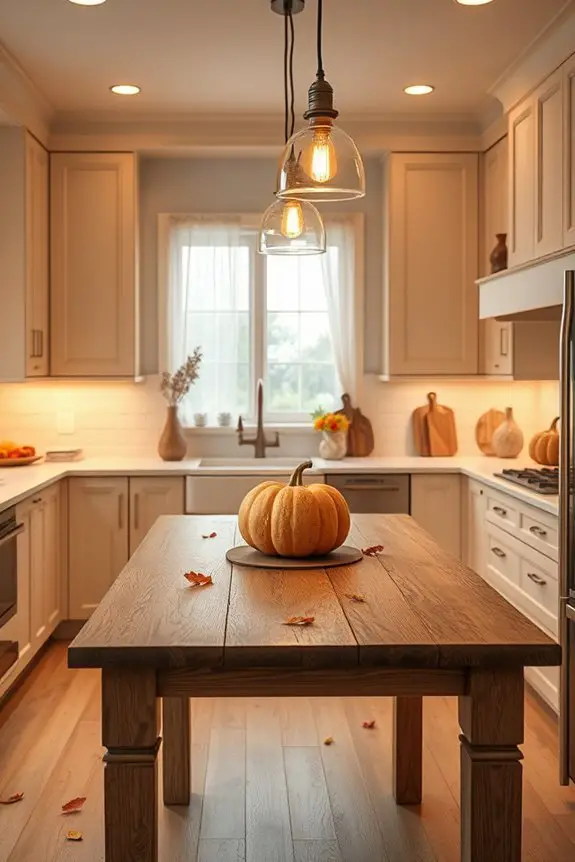 warm cozy kitchen lighting