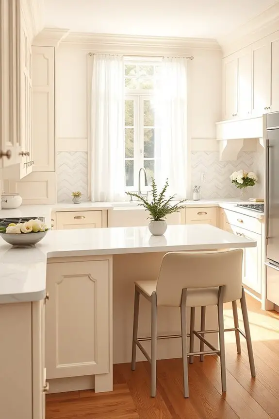 warm cream enhances bright white