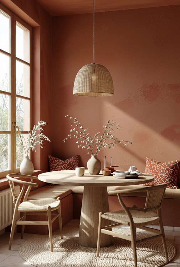 warm earthy ochre terracotta