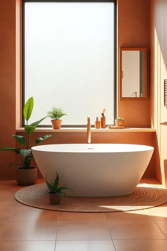 warm earthy terracotta tones