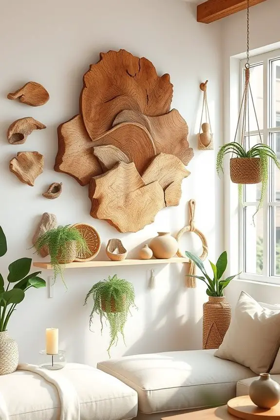 warm earthy wood accents