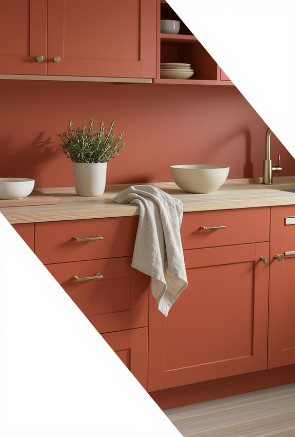 warm grounded lower cabinets