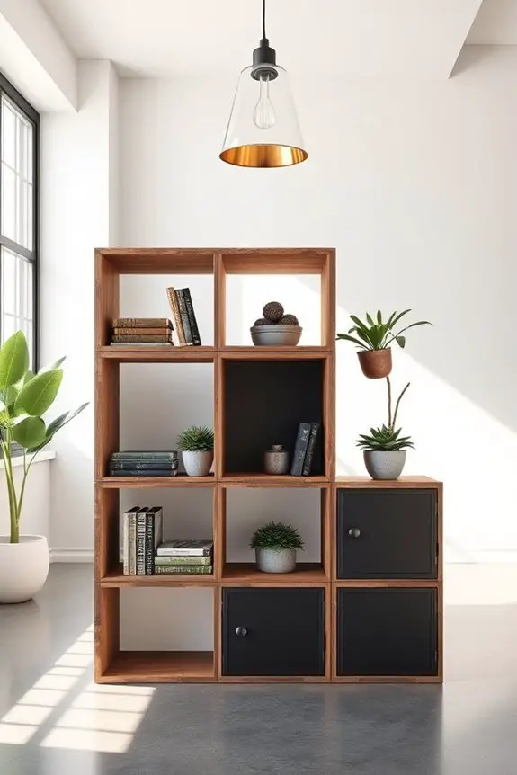 warm industrial cube storage