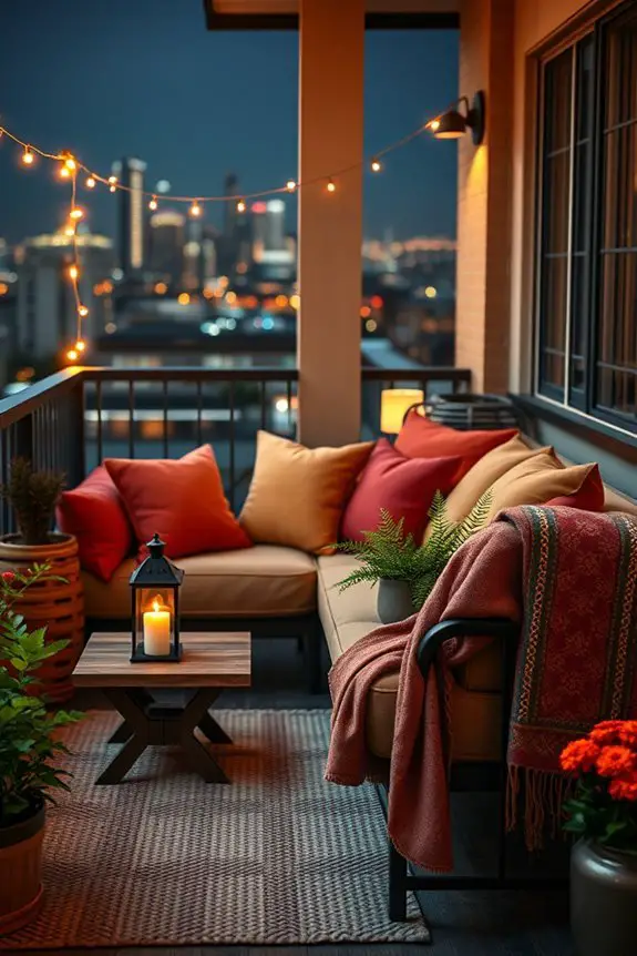 warm inviting balcony design
