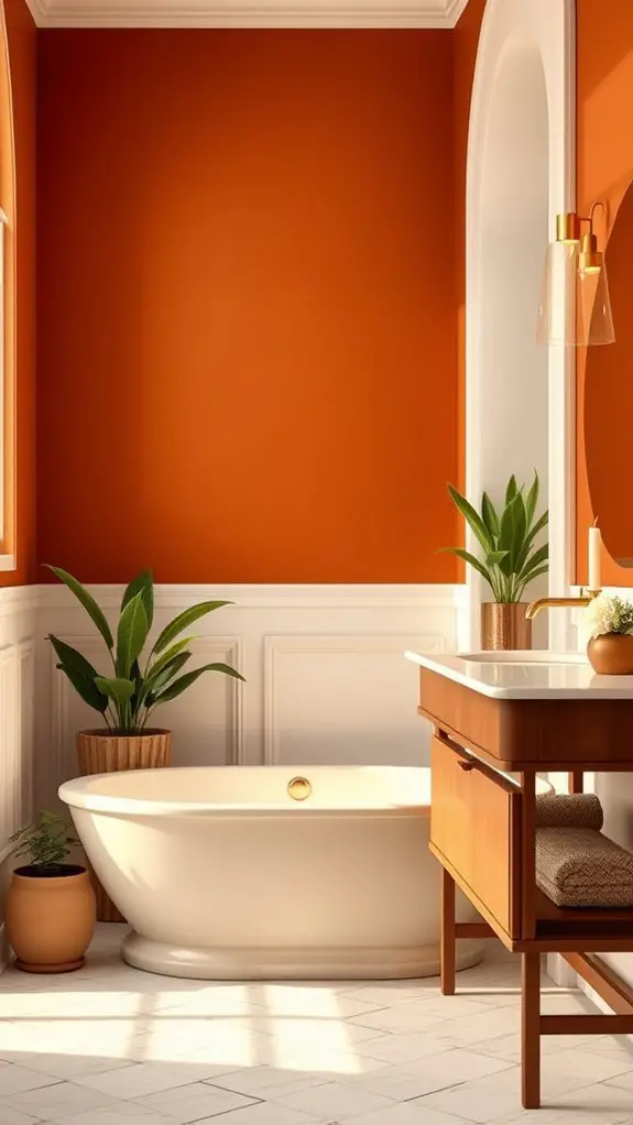 warm inviting bathroom atmosphere