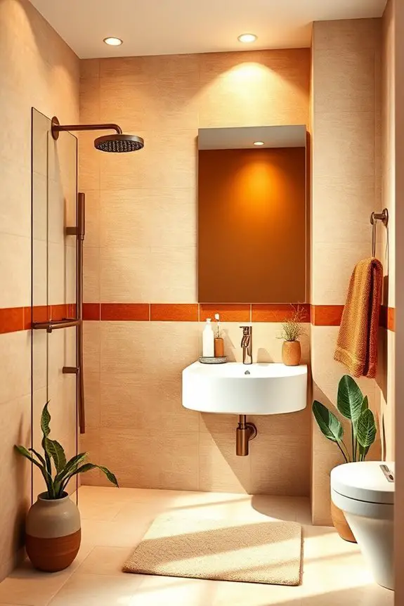 warm inviting bathroom colors