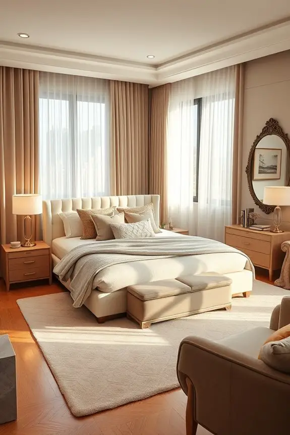 warm inviting bedroom palettes
