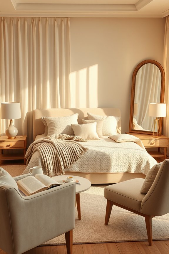 warm inviting beige lighting