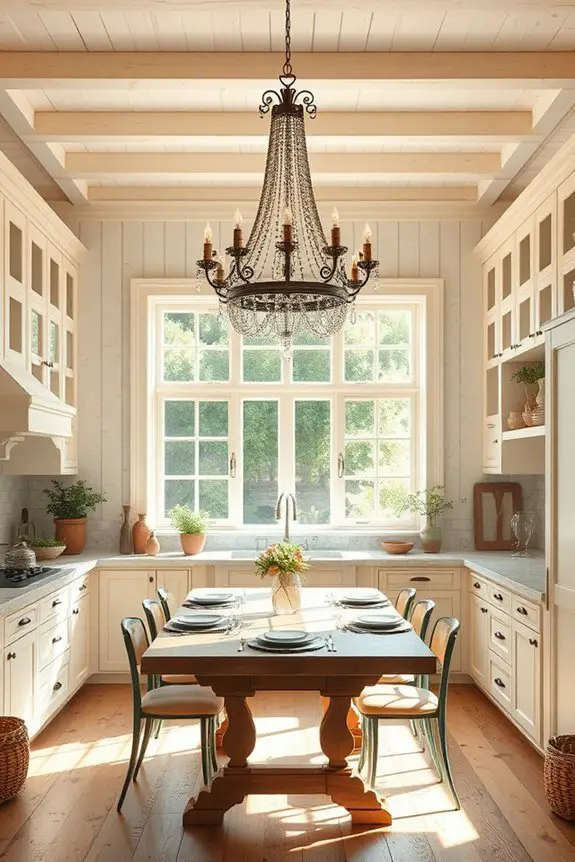 warm inviting chandelier ambiance