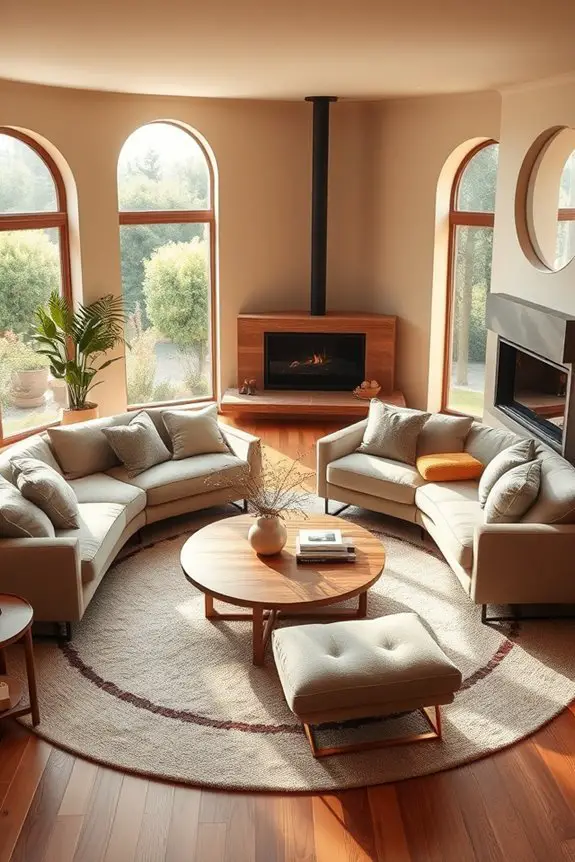 warm inviting circular design