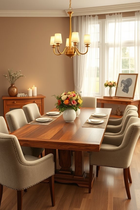 warm inviting dining ambiance