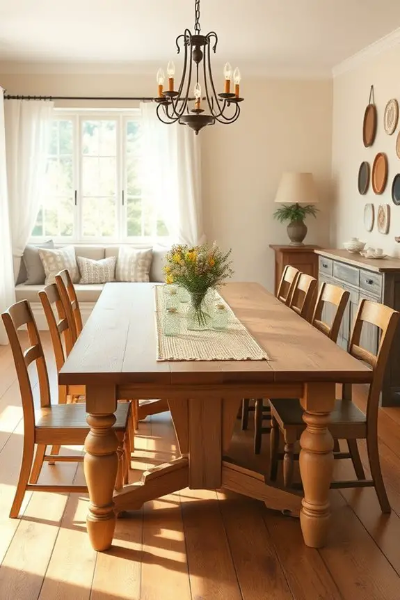 warm inviting farmhouse dining