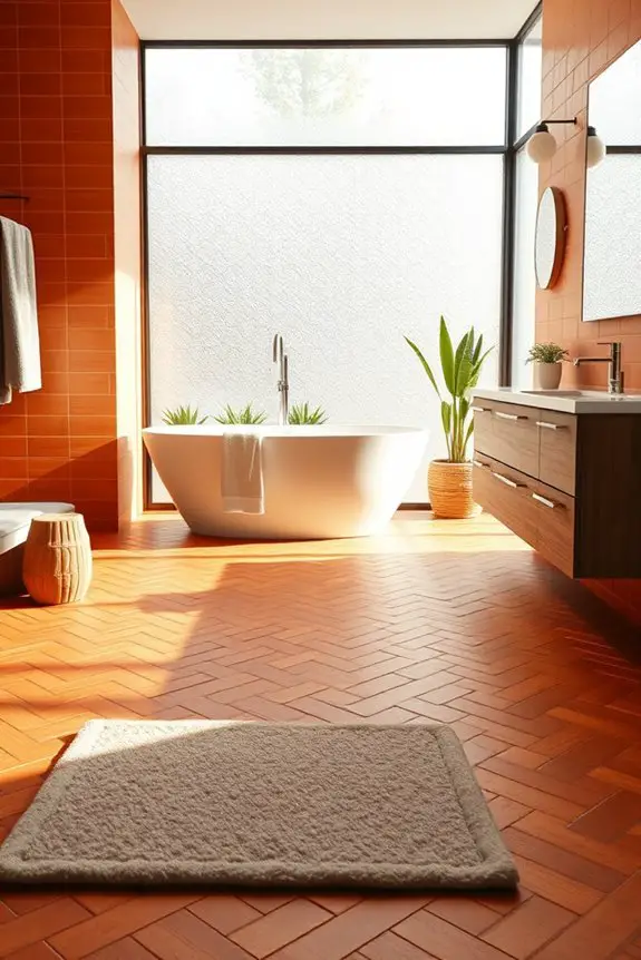 warm inviting terracotta tiles