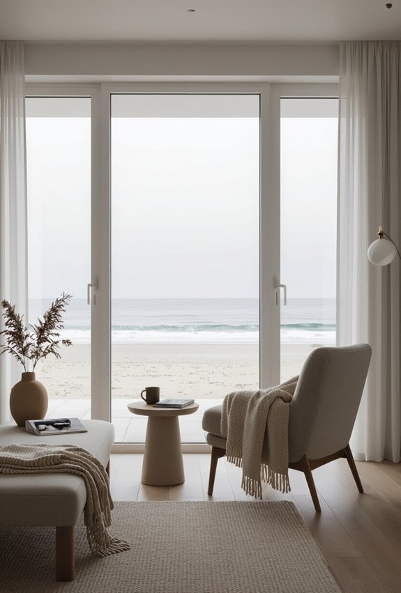 warm layered winter beach design
