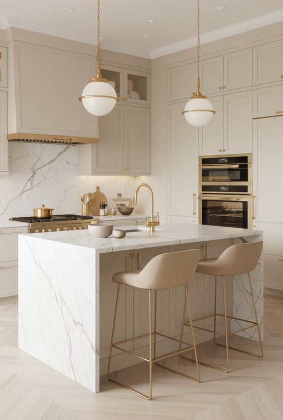 warm matte gold accents