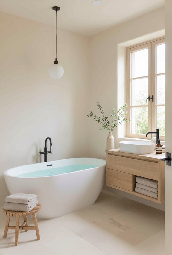 warm natural wood accents