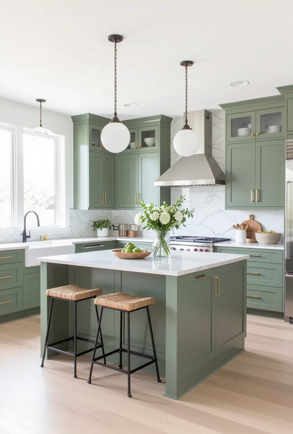 warm olive meets grey