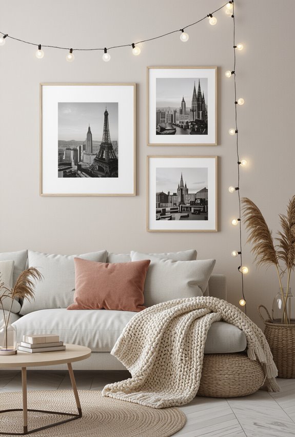 warm photo string lights
