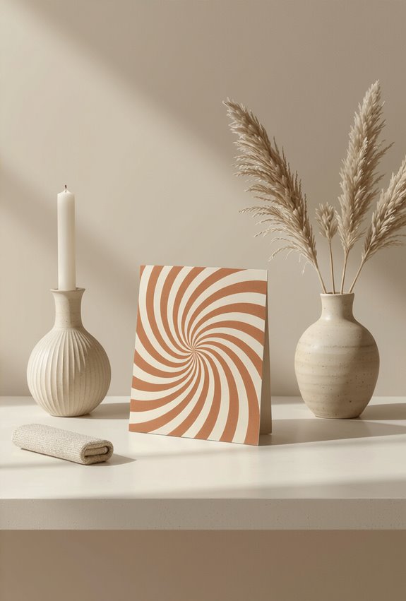 warm psychedelic swirl motifs