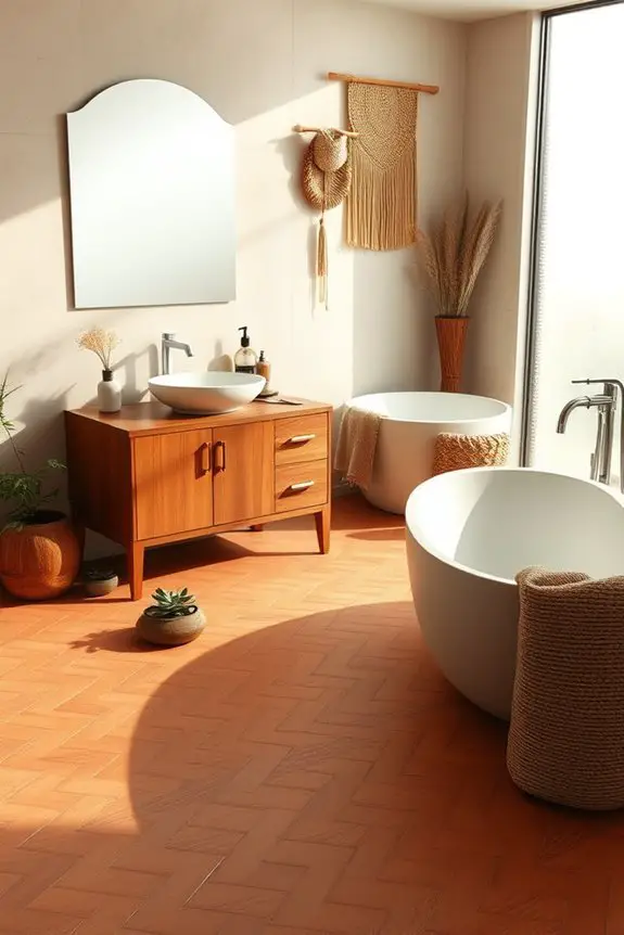 warm rustic bathroom retreat
