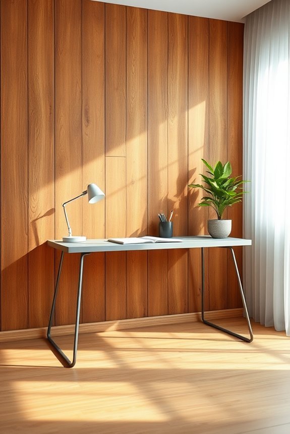 warm rustic office ambiance