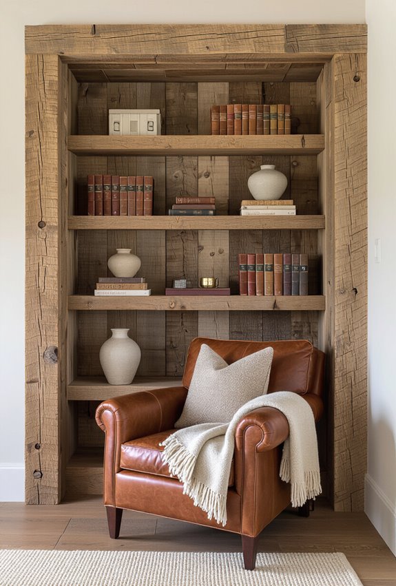 warm rustic reclaimed library