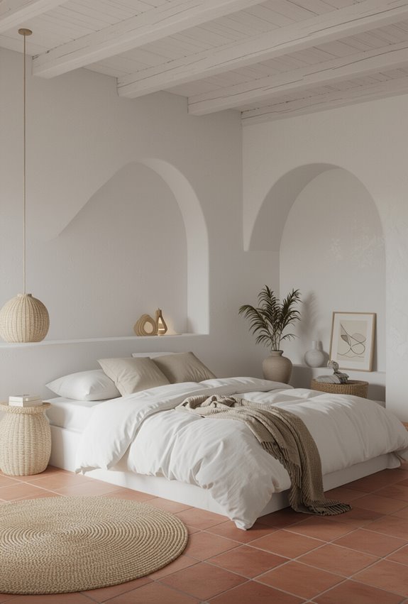warm sun baked terracotta tiles