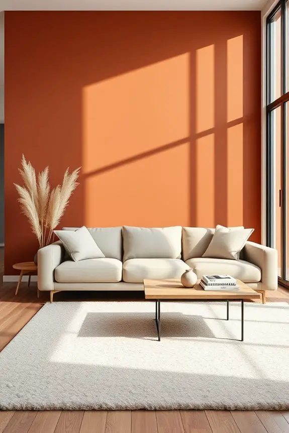 warm terracotta for coziness