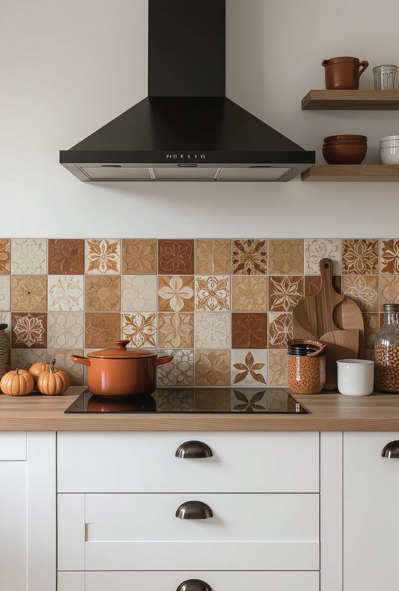 warm textured autumn tile patterns