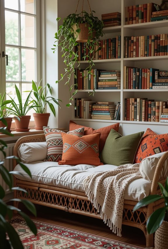 warm vibrant layered library