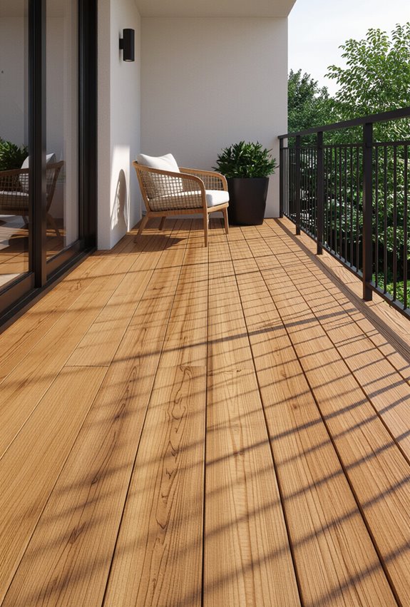 warm weathered timber plank flooring