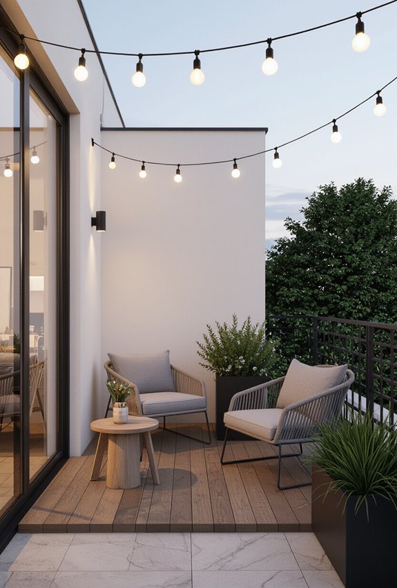 warm weatherproof bistro string lights